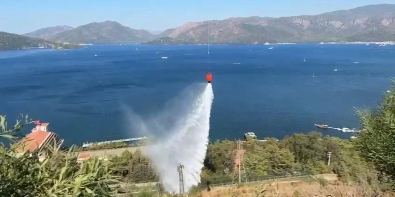 Marmaris’te hızla yayılan orman yangınına anında müdahale edilerek kontrol altına alındı