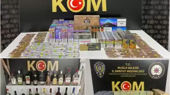 Muğla’da Eş Zamanlı Operasyon: Kaçak Puro, Sigara ve Alkol Ele Geçirildi