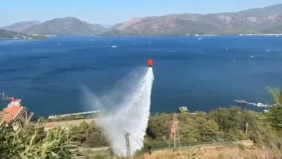 Marmaris’te hızla yayılan orman yangınına anında müdahale edilerek kontrol altına alındı