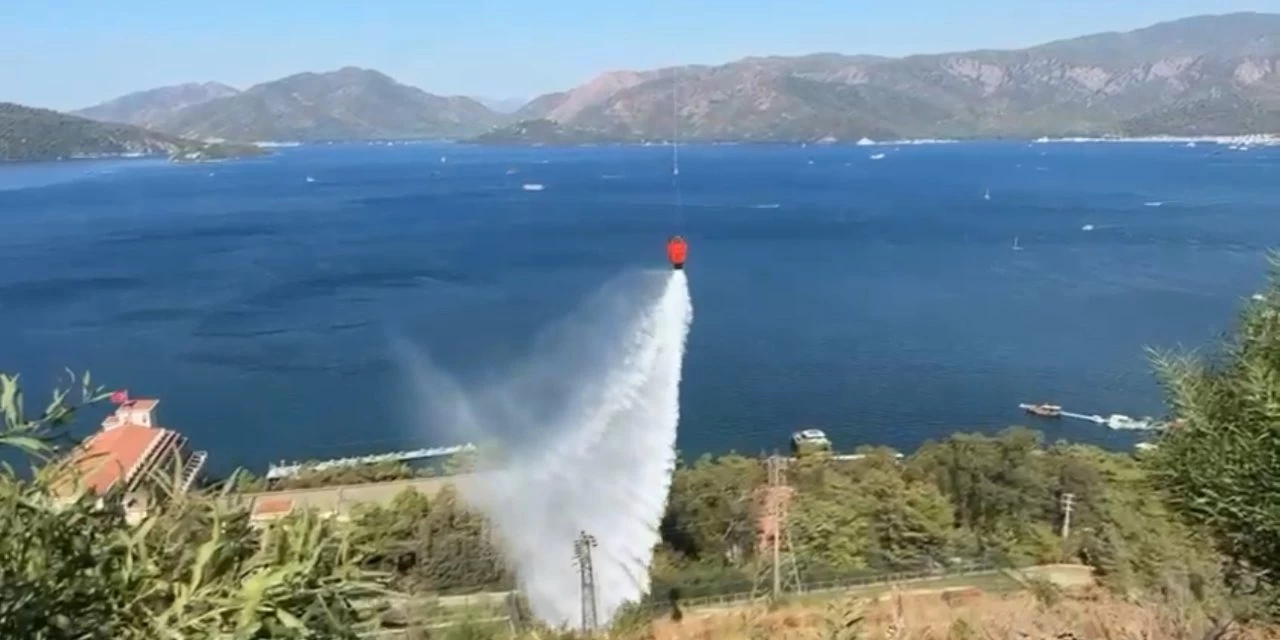 Marmaris’te hızla yayılan orman yangınına anında müdahale edilerek kontrol altına alındı